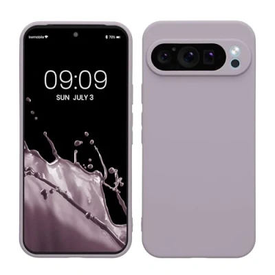 Abbildung von kwmobile Handyhülle kompatibel mit Google Pixel 9 Pro XL Hülle Handy Case aus weichem Silikon in Lavendel