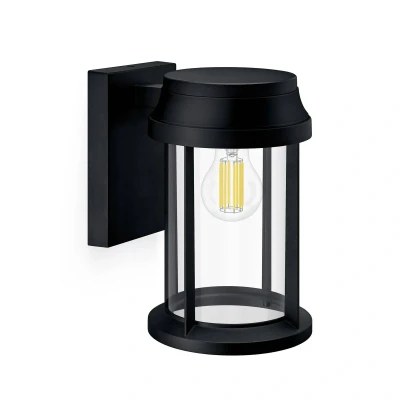 Abbildung von Philips Outdoor Bellini Wandleuchte rund, max. 25W, exkl. Leuchtmittel, IP44 wetterfest, schwarz