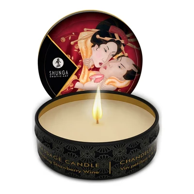Abbildung von Shunga Massage Kerze Sparkling Strawberry/Romance 30 ml
