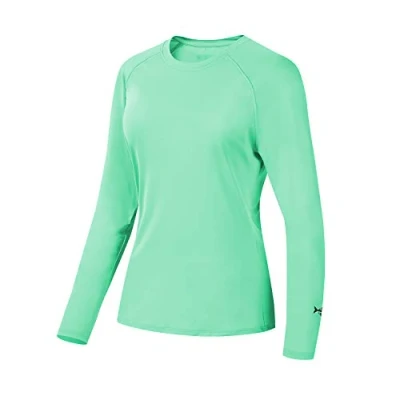 Abbildung von Bassdash Damen Rash Guard UPF 50+ UV Sonnenschutz T Shirt Langarm Angeln Wandern Performance Shirts