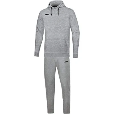 Abbildung von Jako Kinder Jogginganzug Base mit Kapuzensweat, hellgrau meliert, 140, M9465