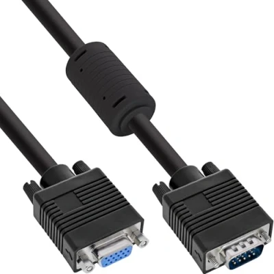 Abbildung von InLine 17745B S VGA Verlängerung, 15pol HD Stecker / Buchse, schwarz, 5m