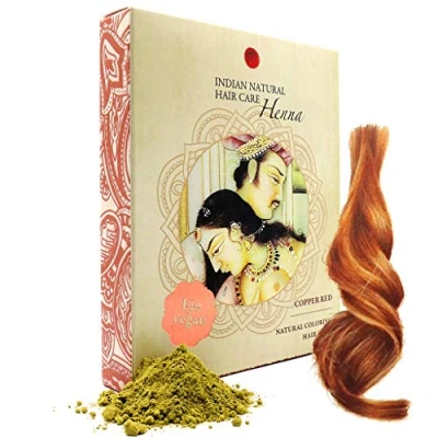Abbildung von Henna Powder Red Hair Dye Fresh and Pure Organic 200g Indian Natural Care
