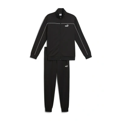 Abbildung von Puma Poly Trainingsanzug Mit Paspeln Herren Plain Black Größe: S