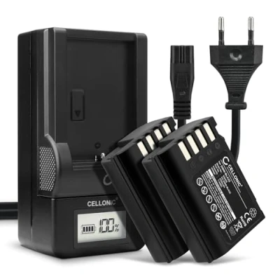 Abbildung von CELLONIC 2X DMW BLK22 Akku kompatibel mit Panasonic Lumix G9 GH5 GH5S DC II GH6 S5 IIX 7.4V 2250mAh + Ladegerät