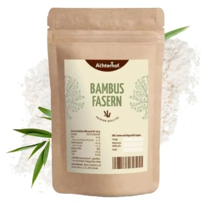 Abbildung von Bambusfasern Low Carb 1 KG Kontrollierte Qualität Mehl Bambusfasermehl Ballaststoffmehl direkt vom Achterhof