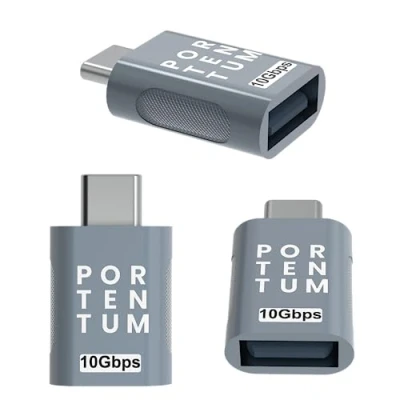 Abbildung von PORTENTUM USB C auf Adapter 10 Gbps 1 Stück 3.0 Female Handy OTG Adapter, Thunderbolt 4/3 3.1