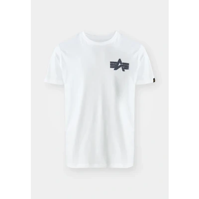 Abbildung von Alpha Industries Coach Tshirt print, Herren, Größe: Large, White
