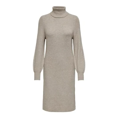 Abbildung von ONLY Damen Onlsasha L/S Rollneck Dress KNT Noos, Mocha Meringue/Detail:w. Melange,3XL