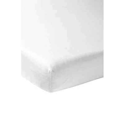 Abbildung von Meyco Baby Spannbettlaken Beistellbett Uni White 50x90cm Einzelpackung