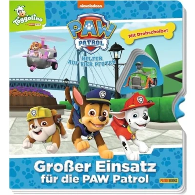 Abbildung von Paw Patrol: Großer Einsatz für die Pappbilderbuch mit Drehscheibe