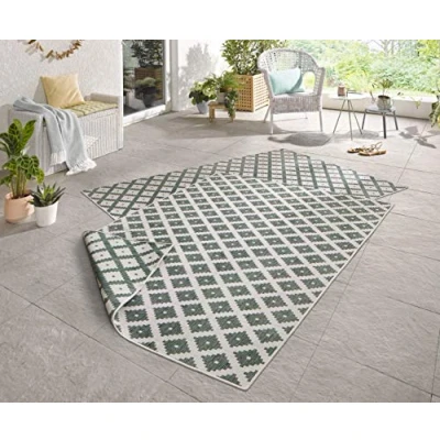 Abbildung von NORTHRUGS Teppich &quot;Nizza&quot;, rechteckig, In &amp; Outdoor, Wetterfest, Balkon, Garten, Wohnzimmer, Wasserfest