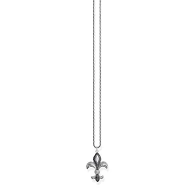 Abbildung von THOMAS SABO Unisex Kette Fleur de Lilie 925 Sterling Silber geschwärzt KE2002 643 11