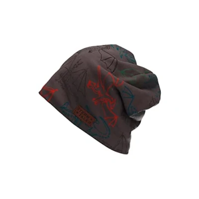 Abbildung von Sterntaler Baby Jungen Beanie Slouch Drachen Mütze gefüttert mit Baumwoll Fleece dunkelgrau, 49