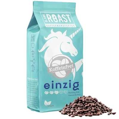 Abbildung von Blank Roast EINZIG 1kg Kaffeebohnen koffeinfrei 100% Arabica aus Peru schonend &amp; umweltfreundlich entkoffeiniert säurearm mit voller Crema ideal für jede Zubereitungsart