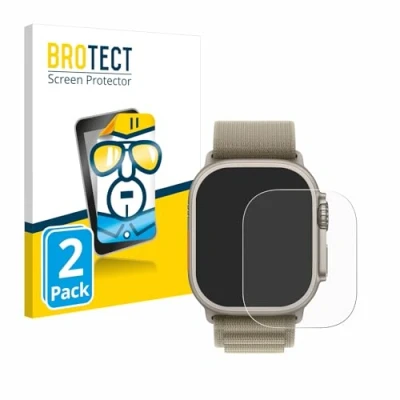 Abbildung von BROTECT (2 Stück Schutzfolie für Apple Watch Ultra 2 (49 mm) Displayschutz Folie Klar