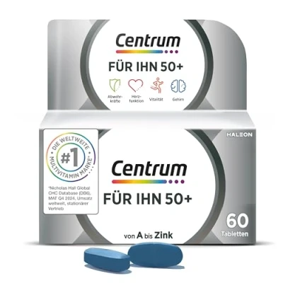 Abbildung von Centrum für Ihn 50+, 30 St. Hochwertiges Nahrungsergänzungsmittel speziell Männer ab 50 zur täglichen Komplettversorgung mit Mikronährstoffen Verpackung kann variieren
