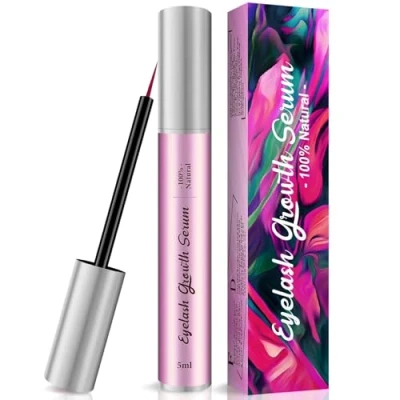 Abbildung von Wimpernwachstumsserum, Professionelles Wimpernwachstumsserum Wimpern und Augenbrauen Enhancer Serum, natürliches Wimpernwachstums Booster Wimpernserum für reizfreies Wachstum