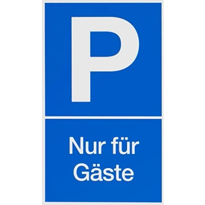 Abbildung von Metafranc Hinweisschild &quot;P Nur für Gäste&quot; 250 x 150 mm / Beschilderung Infoschild Verbotsschild Halteverbot Parkverbot Grundstückskennzeichnung Gewerbekennzeichnung 500200
