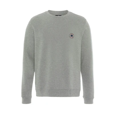 Abbildung von Converse Standard FIT CORE Chuck Patch CREW Unisex Sweatshirt, Größe: Small, Vintage grey heather
