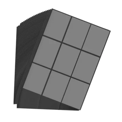 Abbildung von Relota 40 stück Sammelkarten Hüllen Doppelseitiger 720 pockets, Schwarz Karten Sleeves, Leere Sammelmappe Folien 11 Löcher, Sammelkartenzubehör, Basketball/Fußball