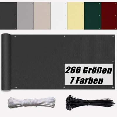 Abbildung von Ufamiluk Balkon Windschutz Anthrazit balkonumrandung Fuer den Kunststoff 100% Privatsphäre für die Seite Garten Zaun Terrassen 85x500cm