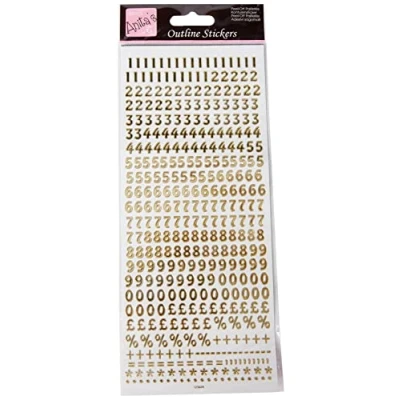 Abbildung von Anita&#039;s Konturensticker, Klebefolie, gold, 29.22 x 10.55 0.070000000000000007 cm
