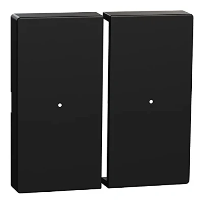 Abbildung von Schneider Electric Merten MEG5220 0403 Wippen für Taster Modul 2fach, Aus Recyceltem Material, Schwarz Matt, System M
