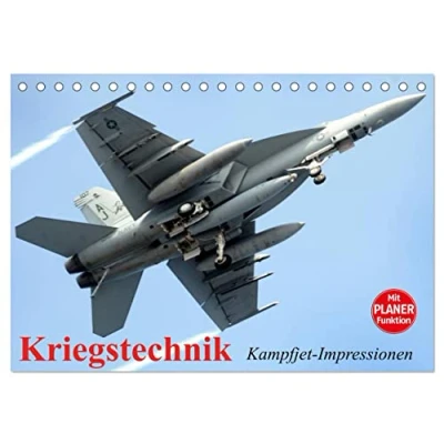 Abbildung von Kriegstechnik. Kampfjet Impressionen (Tischkalender 2025 DIN A5 quer), CALVENDO Monatskalender