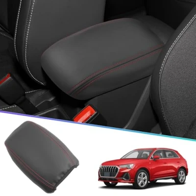 Abbildung von SHAOHAO Mittelarmlehne Abdeckung Kompatibel mit Audi q3 F3 MK2 / Sportback 2019 2024 2025 Mittelkonsole Armlehnenbezug, Mittelarmlehnenabdeckung zubehör