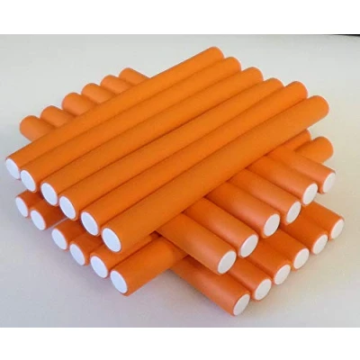 Abbildung von Papilotten Flex Wickler Set + Kosmetiktasche Menge u. Größe nach Wahl (orange 15 16 mm 24 Stck. Tasche) (von deutschem Friseurbedarf Fachhändler!)