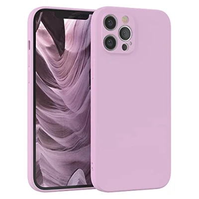 Abbildung von EAZY Case Silikonhülle für iPhone 12 Pro Max Hülle Silikon Violett weich stoßfeste Handyhülle Schutzhülle mit Kameraschutz Dünn Premium Schutz Cover TPU Phone Bumper Flieder