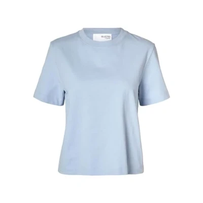 Abbildung von Selected Femme BOXY FIT Tshirt basic, Damen, Größe: Medium, Cashmere blue