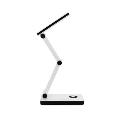 Abbildung von EAXUS LED Schreibtischlampe USB Tischleuchte mit modernem Design, fest integriert, Kaltweiß (6.000 7.000 K), Stromversorgung über oder 4x AAA Batterien, dimmbar