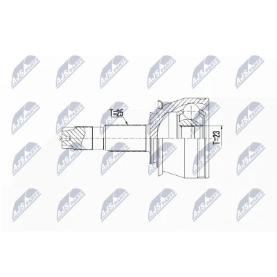 Abbildung von NTY NPZ PL 042 Gelenksatz Vorderachse rechts, links TPE (thermoplastischer Elastomer) OPEL: Mokka / X
