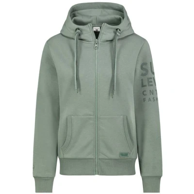 Abbildung von Sublevel MIT Reissverschluss UND Logodetail Sweatjacke, Damen, Größe: Small, Grün