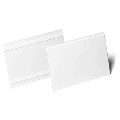 Abbildung von Durable Etikettentasche HARD COVER selbstklebend A5 quer, Packung à 10 Stück, 118319