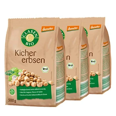 Abbildung von 3x CLASEN BIO Demeter Kichererbsen, getrocknet 500 g