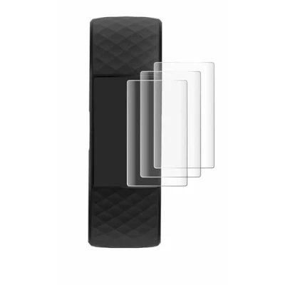 Abbildung von Savvies 4 Stück Full Screen Schutzfolie für Fitbit Charge Cover Displayschutz Folie [3D Curved, Transparent, Anti Fingerabdruck]
