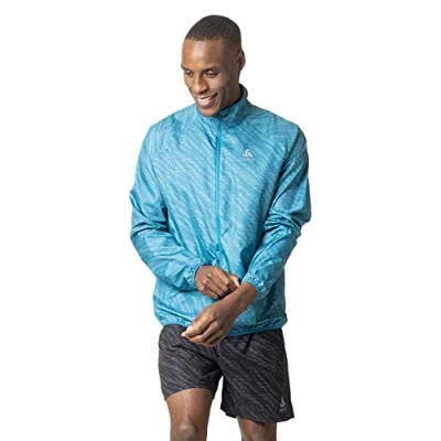 Abbildung von ODLO Essential Light Print Trainingsjacke, Herren, Größe: 50/52, Saxony blue