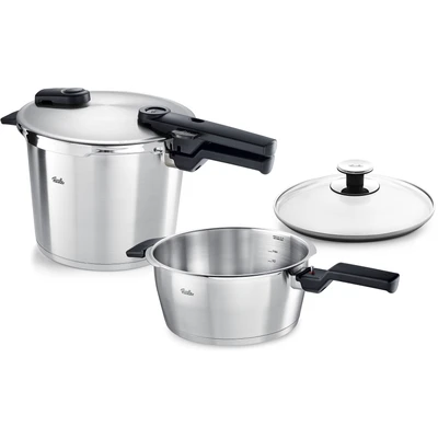 Abbildung von Fissler Schnellkochtopf &quot;Vitaquick Premium&quot;, Edelstahl 18/10, (Set, 2 tlg., 3,5 l + 6,0 Zusatzdeckel), Premium Qualität Made in Germany