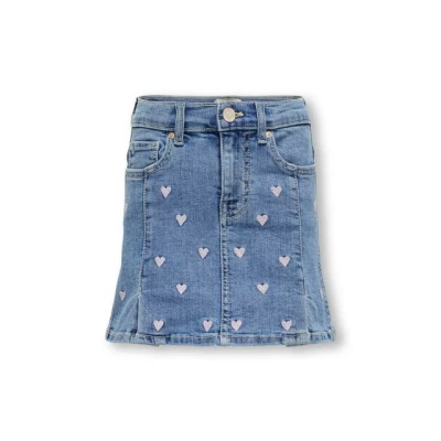 Abbildung von ONLY Girls Koghoxton Heart Skirt Jeansrock Light medium blue denim für Kinder, Größe: 128,