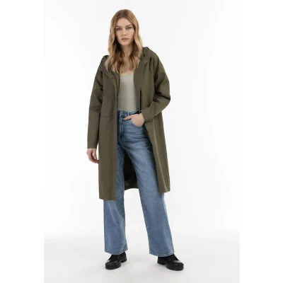 Abbildung von DREIMASTER Vintage Damen Übergangsmantel XL / Olive 100% Baumwolle