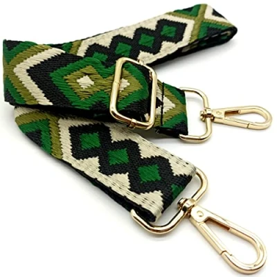 Abbildung von Verstellbarer Schultergurt für Taschen Grün, Taschengurte zum Wechseln, Taschengurt Breit mit Karabiner Gold, 80 130 cm Tragegurt Tasche Damen Schultertaschen, Moderne Handtasche, 3.8cm, 29