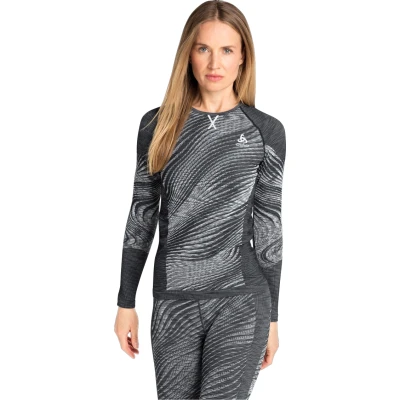 Abbildung von ODLO Damen Funktionsshirt Langarmshirt, Damen, Größe: Medium, Schwarz