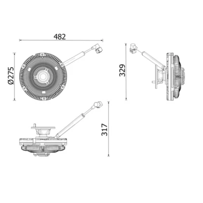 Abbildung von MAHLE ORIGINAL CFC 269 000P Viscokupplung