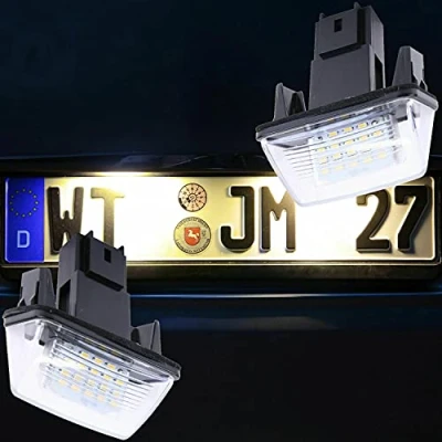 Abbildung von LED Kennzeichenbeleuchtung warmweiß von Recambo passend für Citroen Berlingo C3 + Picasso C4 C5