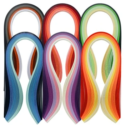 Abbildung von JUYA Papier Quilling Set 600 Streifen 30 Farben 39cm Länge/Streifen Papierbreite 5mm