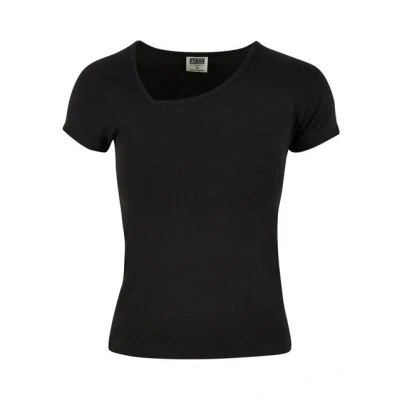 Abbildung von Urban Classics Asymmetric Neckline Tshirt basic, Damen, Größe: XL, Black