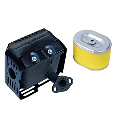 Abbildung von OxoxO Schalldämpfer mit Luftfilterreiniger, kompatibel Honda GX160 5,5 PS GX200 6,5 Motoren/Motorgenerator Wasserpumpe